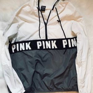 Victoria’s Secret Pink White/Grey Anorak Jacket XS